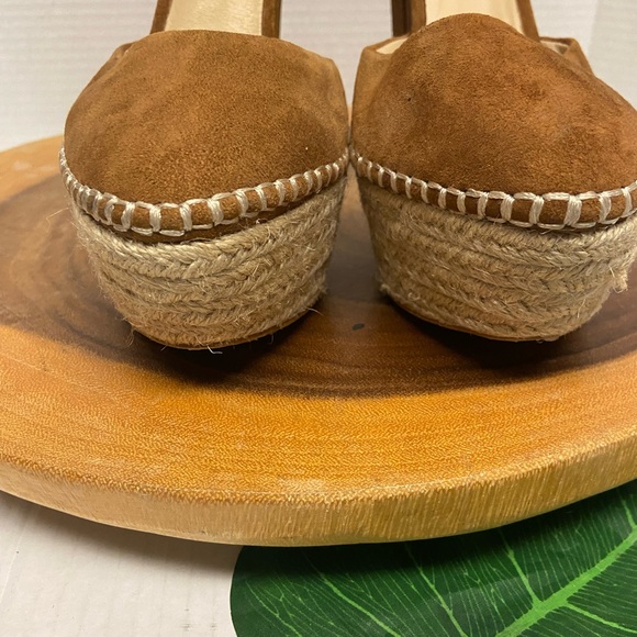 Zara Soft Suede Espadrilles platform Ankle Strap Heels - Picture 7 of 13